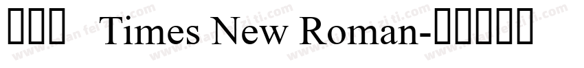 衬线体   Times New Roman字体转换